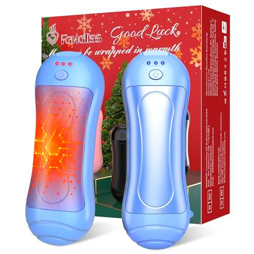 FANDLISS Calentador de Manos Recargable 2-en-1,2025 Nuevo Diseño Magnético Calentador de Manos Portátil Batería 6000mAh,3 Niveles de Calor para Deportes al Aire Libre,Camping