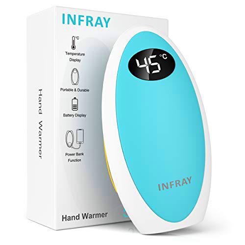 infray Calentador de manos con banco de energía de 5200 mAh
