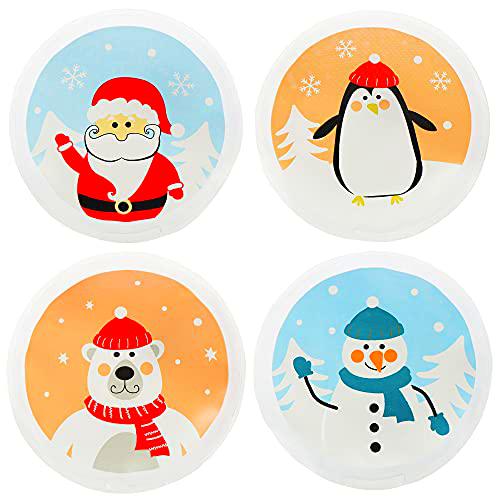 com-four® Calentador de Bolsillo 4X - Calentador de Manos Reutilizable en diseño de Invierno