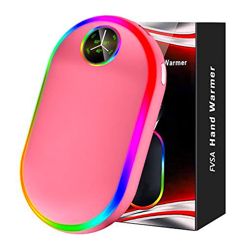 FVSA Wiederaufladbarer Handwärmer mit Licht (7 Farben)