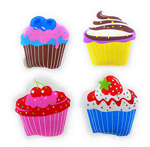 MC-Trend® Lot de 4 chauffe-mains réutilisables Cupcakes pour doigts chaud en automne et hiver