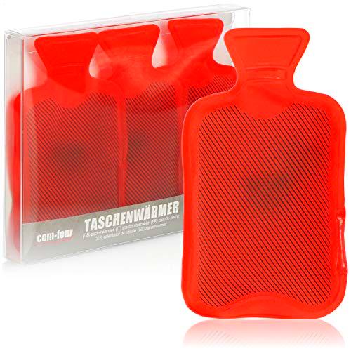 com-four® 4X Calentador de Bolsillo Reutilizable - Calienta-Manos con Motivo de Bolsa de Agua Caliente