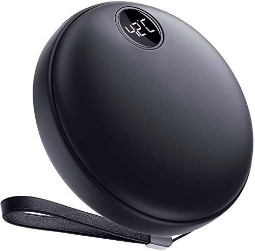 Calentador de Manos Eléctrico Calentador de Manos Recargable Portátil Calentador de Bolsillo Redondo para Manos con Pantalla LED