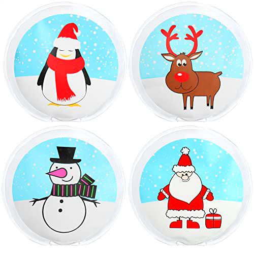 com-four® Calentador de Bolsillo 4X Reutilizable - Calentadores de Manos navideños para niños