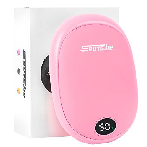 Seutgjie Calentador de manos 10000 mAh batería externa eléctrica calentador de bolsillo USB reutilizable