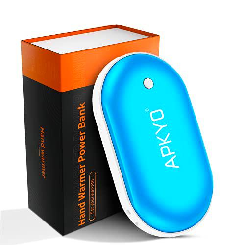 Apkyo Calentadores de manos, portátil recargable calentador de manos/banco de energía
