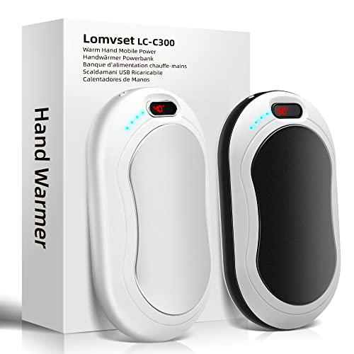 Lomvset Calentador de manos eléctrico 10000 mAh USB recargable