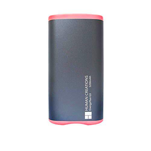 Human Creations EnergyFlux G3 5200mAh.Calentador de Manos Envolvente Recargable/Pack de baterías USB Externo (Rosado, 5200mAh)