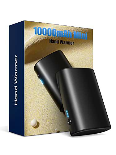 Calentador de Manos Recargable,15 Hrs de Calor &amp; 10000mAh Power Bank,3 Niveles de Calor,Calentador de Bolsillo Reusable USB,Calienta Manos para Regalos de Invierno,para Esquiar,Cazar,Golf,Campamento