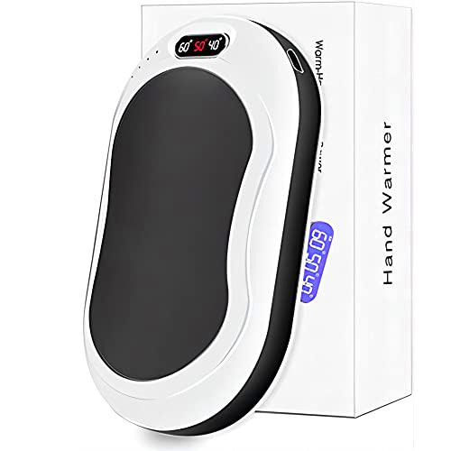 Calentador de manos recargable, 10000 mAh USB eléctrico de manos con pantalla digital y varios niveles de calor de 40-60 º C