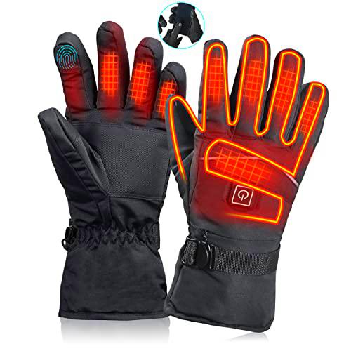 Gants Chauffants d'hiver Électriques Chauds d'hiver Imperméables con Fonction d'écran Tactile Gants Thermiques Pour Cyclisme Chasse Ski Randonnée Hommes Femmes