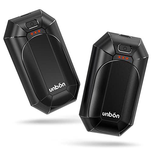 Calentador de Manos Recargable, UNBON 2 Paquete de Calentadores de Manos Eléctrico USB con 3 Niveles de Calor Calentador Manos Reutilizable Calienta Manos de Bolsillo para Raynauds Golf Caza Pesca