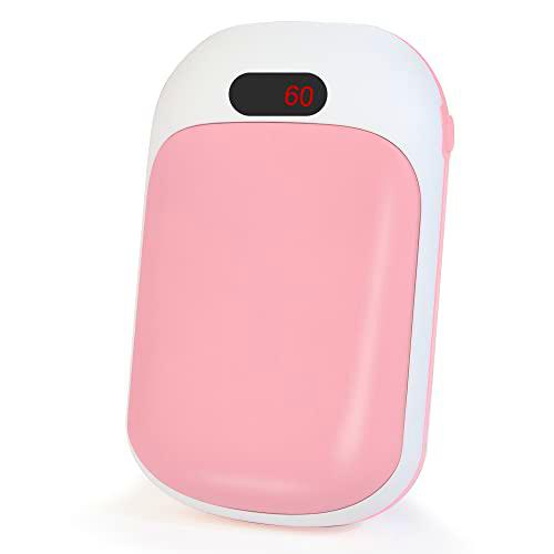 Calentador de Manos Portátil USB Powerbank, Calentador de Bolsillo de Doble Cara de 10000mAh 3 Niveles de Calor hasta 131℉