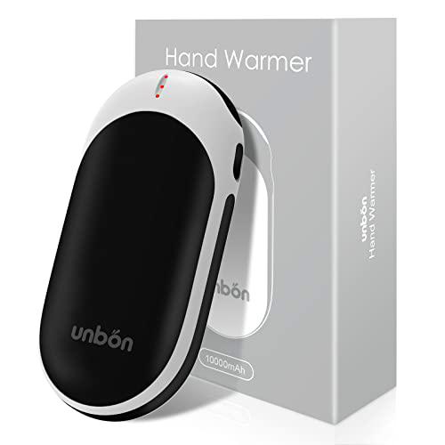 Calentador de Manos Recargable, UNBON Calentador de Manos Eléctrico con 3 Niveles de Calor PowerBank Calentador Manos USB 10000mAh Calienta Manos de Bolsillo Reutilizable Portátil para Mujeres Hombres