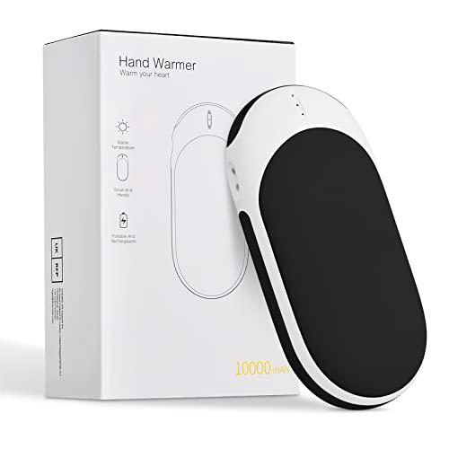 Calentador de Manos Recargable, 1 Paquete de 10.000 mAh Calentador de Bolsillo eléctrico portátil